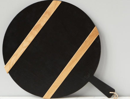Charcuterie Board Black Round Medium