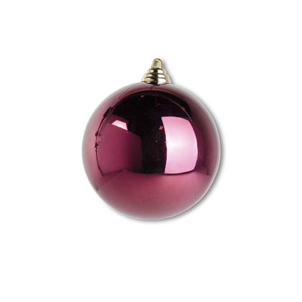 4.5 " Burgundy Shatterproof Round Ornament