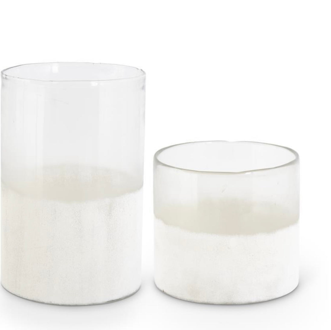 11.25” Glass Cylinder With Frosted Base KK