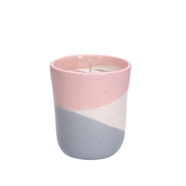 Sweet Grace Candle Pink & Gray Ceramic