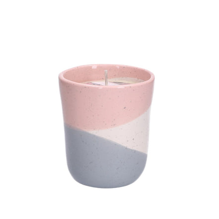 Sweet Grace Candle Pink & Gray Ceramic