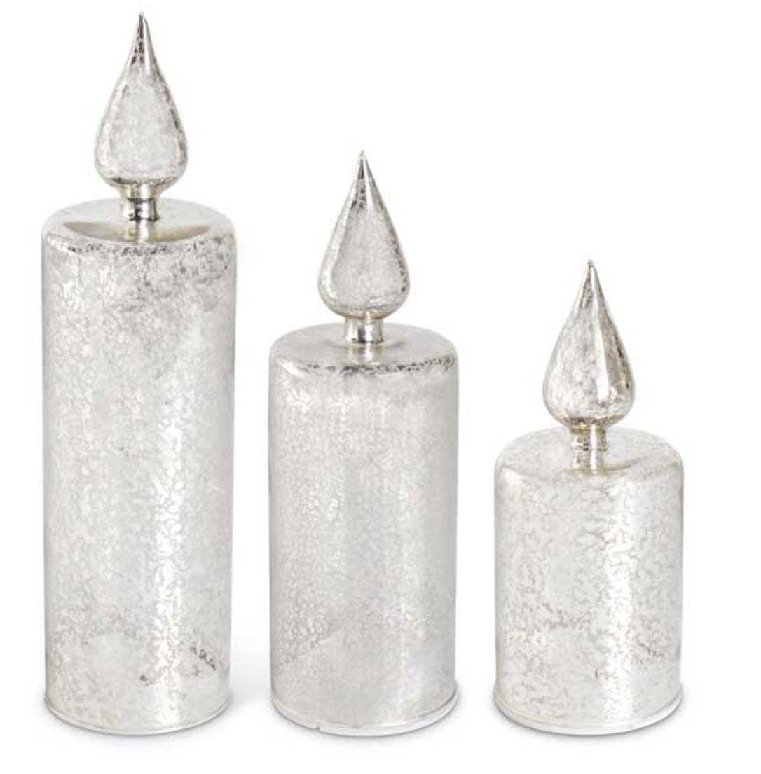 Candle Flame Led Mercury Glass