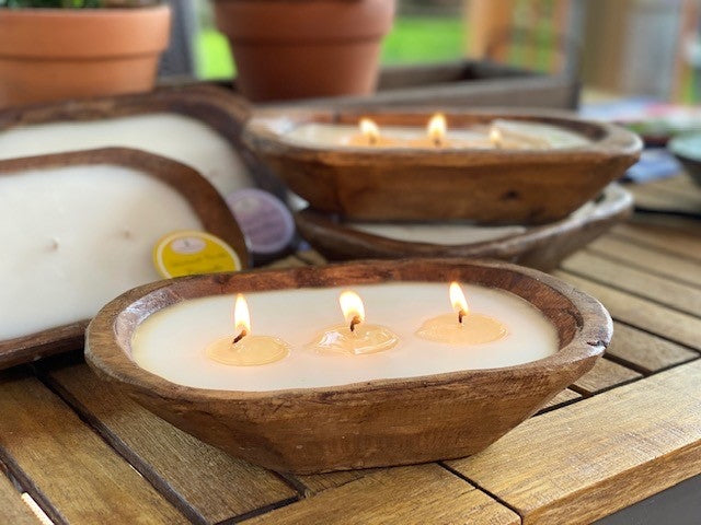 Candle Carved Bowl