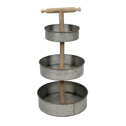 Tray 3-Tier Galvanized Stand