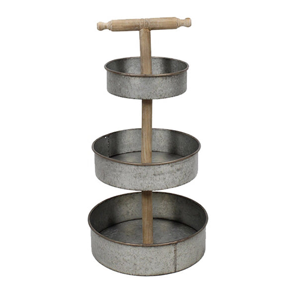 Tray 3-Tier Galvanized Stand