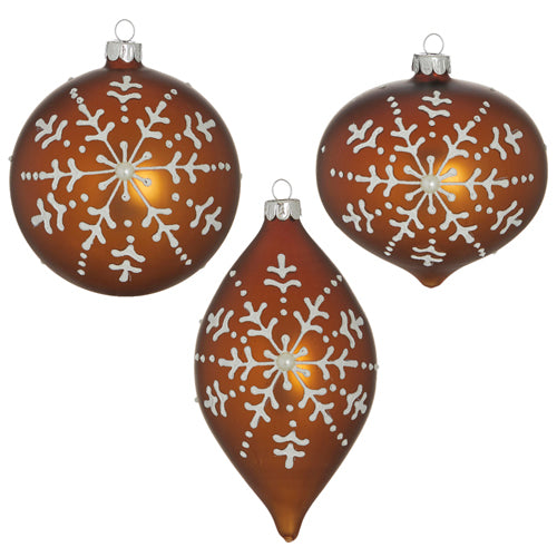 4” Assorted Gingerbread Snowflake Patterned Ornament RAZ